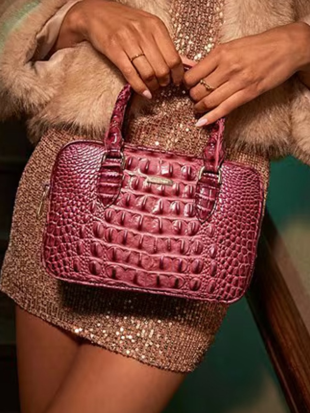 Brahmin Ombre Melbourne Collection Coquette Mara Satchel Bag - Picture 7 of 7